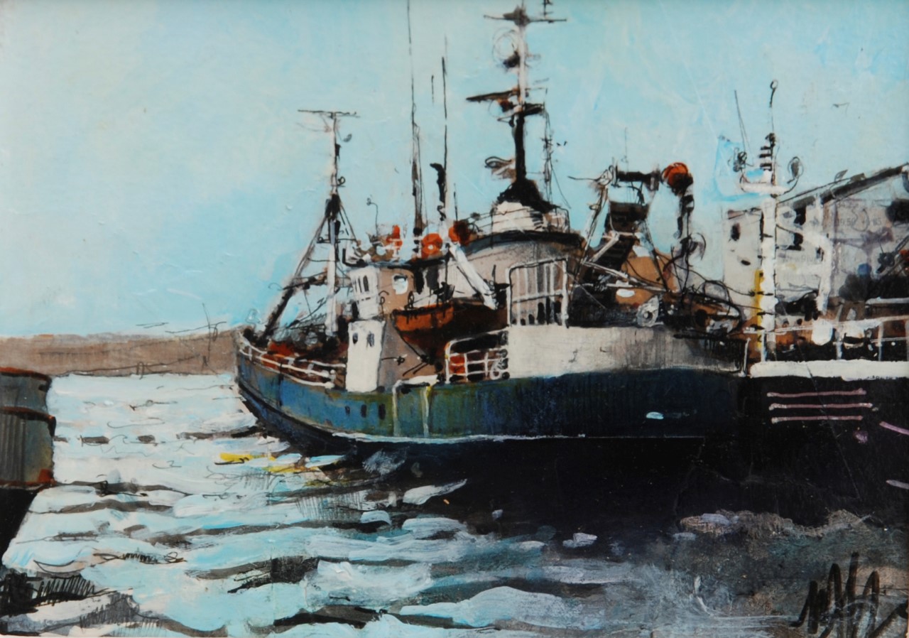 'Ullapool Fishing Boat' by artist Malcolm Cheape